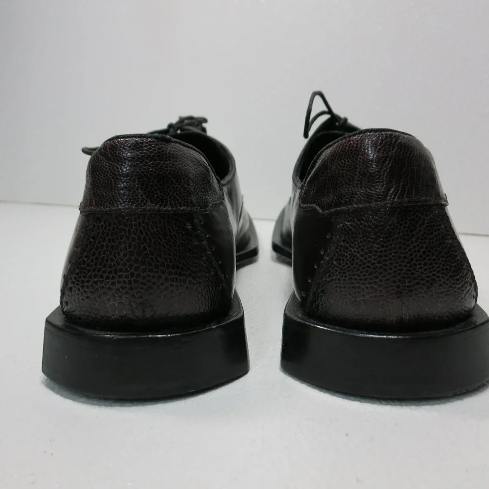 City Slicker Shoes Genuine Ostrich Dress Oxfords Men's Footwear Spain Sz 12 M